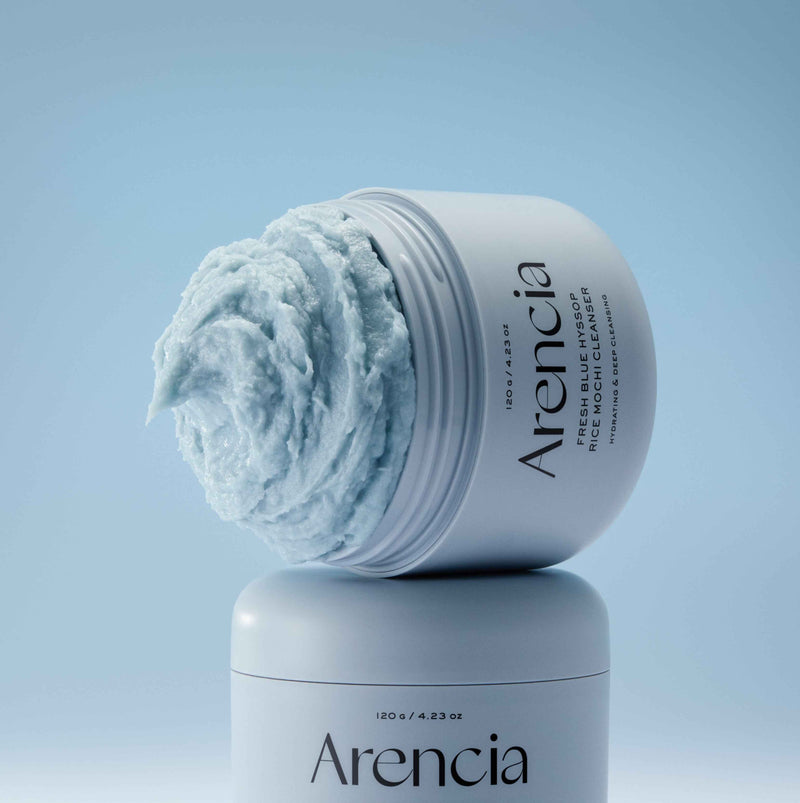 Arencia Blue Hyssop Rice Mochi Cleanser (120g) close up