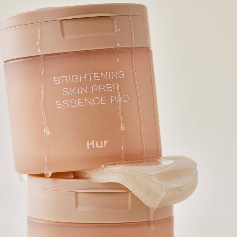 HOUSE OF HUR Brightening Skin Prep Essence Pad (70ea) texture and packaging