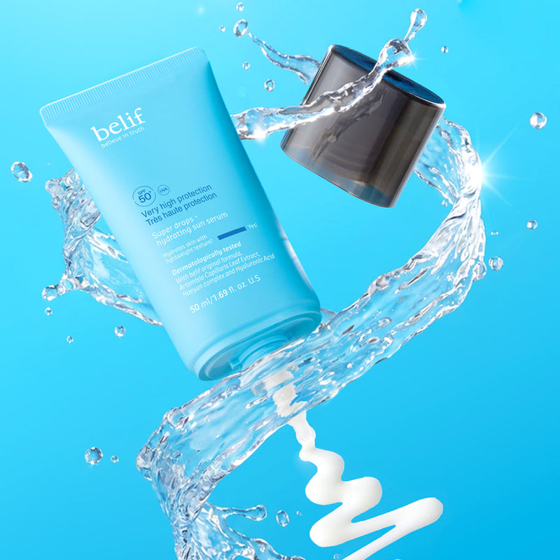 Belif Super Drops Hydrating Sun Serum (50ml) Skin Cupid CONCEPT SHOT