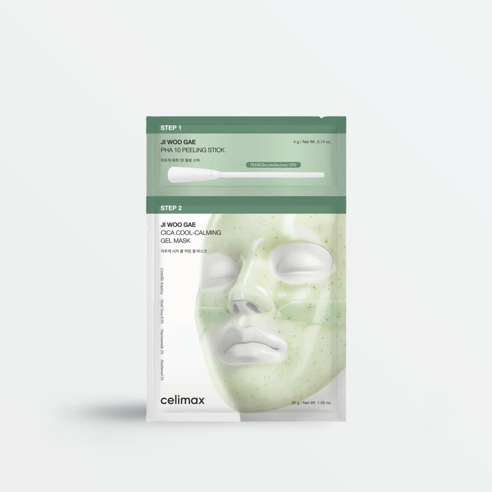 CELIMAX Ji Woo Gae CICA PHA Peel 2-Step Gel Mask (4ea) – Skin Cupid