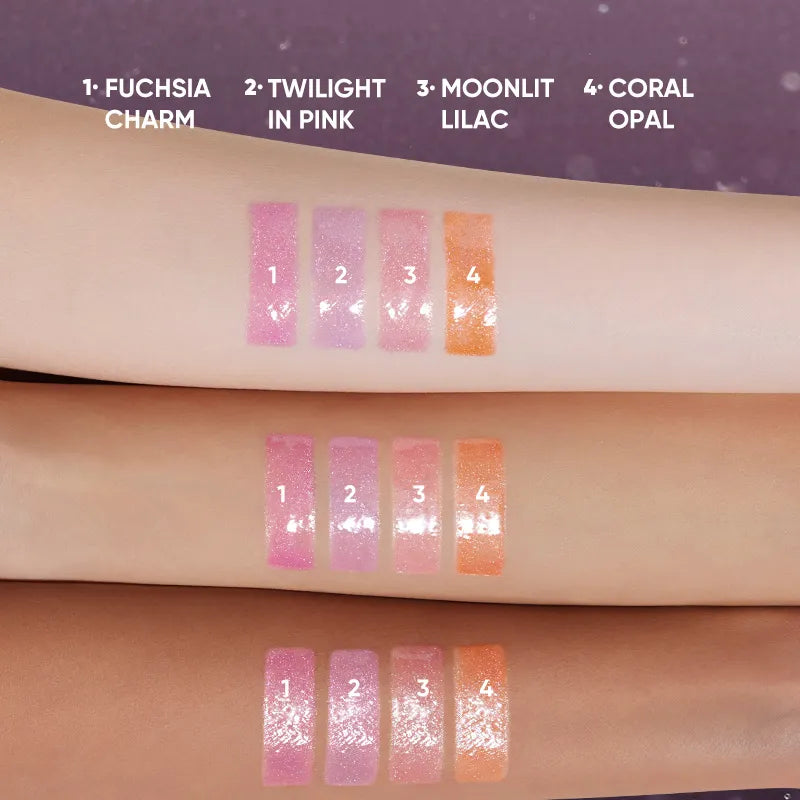 Judydoll Dazzle Crush Lip Oil Skin Cupid COLOUR SWATCHES