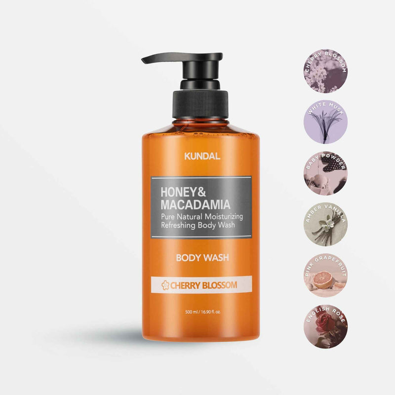 KUNDAL Honey & Macadamia Pure Body Wash - 6 Scents (500ml)