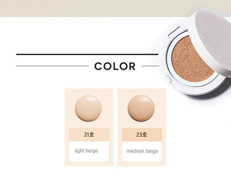 MISSHA - Magic Cushion Cover Lasting SPF50+ PA+++ Swatches