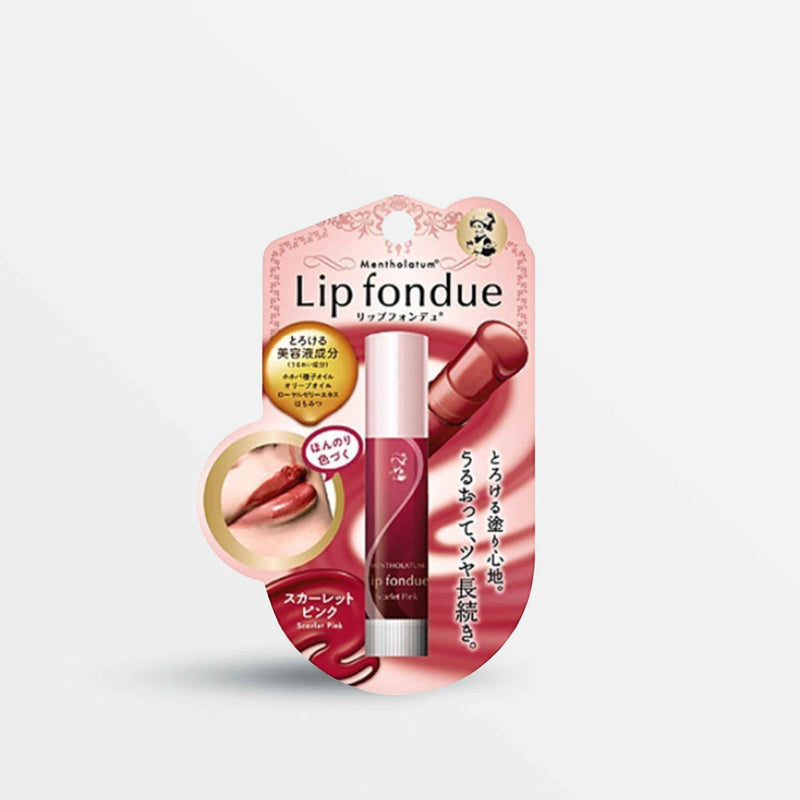 ROHTO MENTHOLATUM Lip Fondue  - Scarlet Pink (4.2g)