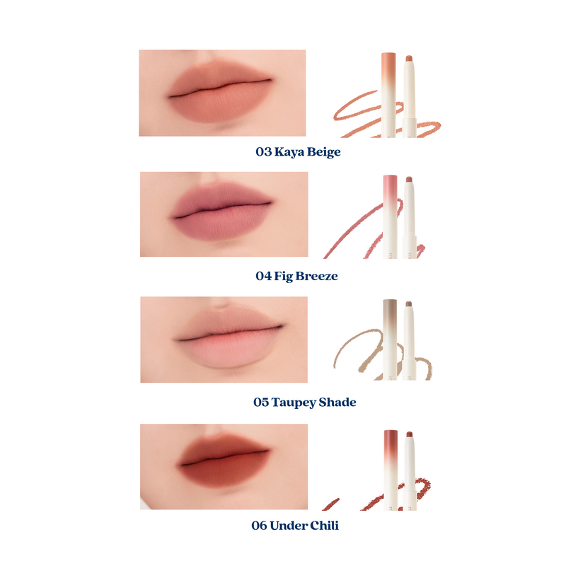 Romand Lip Mate Pencil COLOUR SWATCHES