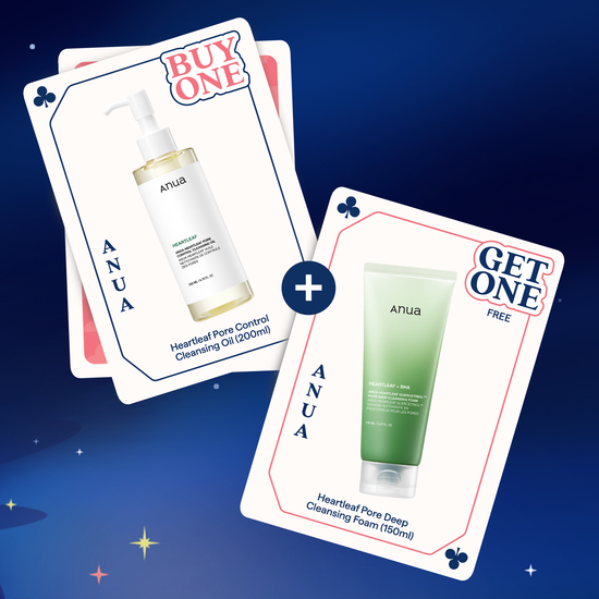 Skin Cupid Black Friday BOGO: Heartleaf Pore Control Cleansing Oil (200ml) +Heartleaf Quercetinol Deep Cleansing Foam (150ml)